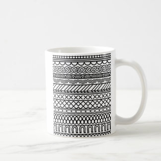 Monochroom Boho Brei Sampler | Tribal Geometrisch Koffiemok