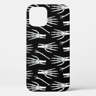 Monochroom Botten Halloween Patroon iPhone 12 Hoesje
