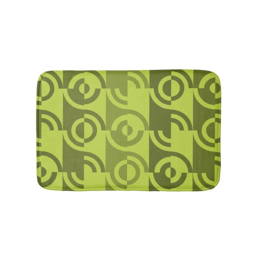 Monochroom cirkelvormig ontwerp - Bath Mat (Voorkant)