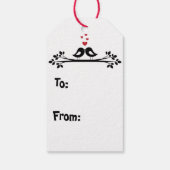 Monochroom Deel de Liefde Cadeaulabel (Achterkant)