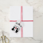Monochroom Deel de Liefde Cadeaulabel (Met Touw)