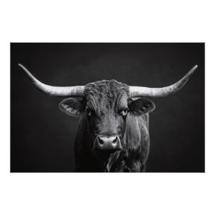 monochroom eenhoorn stuurrund perfect poster