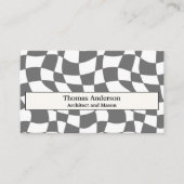 Monochroom, geschud patroon in grijs, architect visitekaartje (Voorkant)