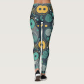 Monochroom gestreepte circulaires leggings (Achterkant)