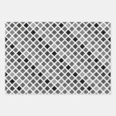Monochroom Glitter Geometric Pattern Inpakpapier Vel (Voorkant 2)