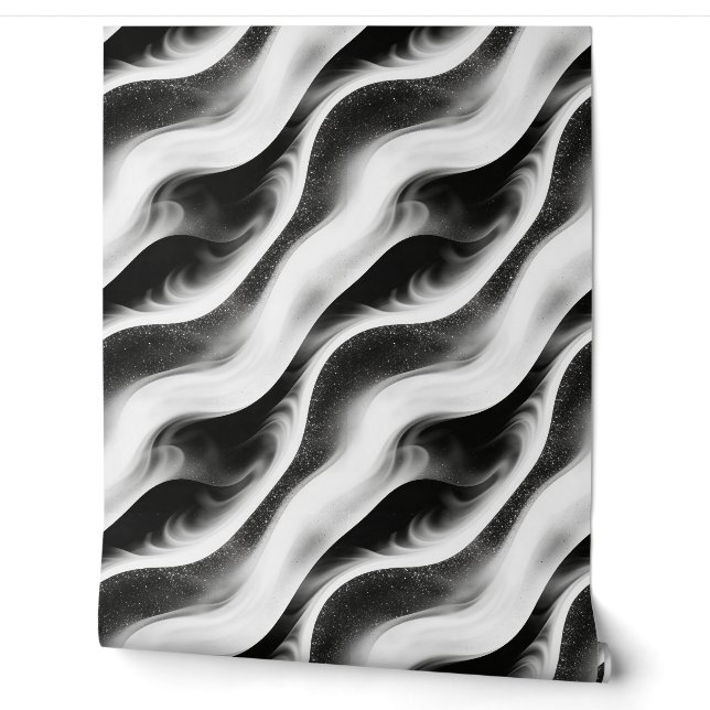 Monochroom golf abstract patroon – Minimalistische Behang (Afrollen)