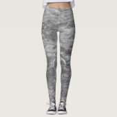 Monochroom grijze waterleggings leggings (Voorkant)