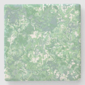 Monochroom groen marmer stenen onderzetter (Voorkant)