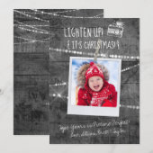 Monochroom licht op! Kerstfeestdag Kaart (Voorkant / Achterkant)