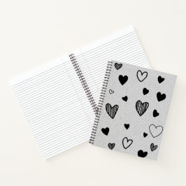 monochroom liefdesnotitieboek notitieboek