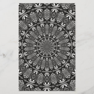 Monochroom Mandala Briefpapier
