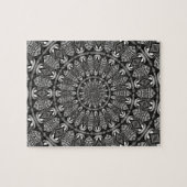 Monochroom Mandala Legpuzzel (Horizontaal)