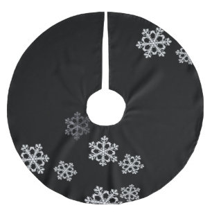 Monochroom Minimalistisch Sneeuwvlies Kerstpatroon Kerstboom Rok