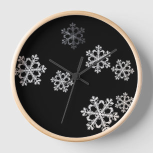 Monochroom minimalistisch sneeuwvlok kerstpatroon