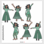 Monochroom Mint Dancer #1 Sticker (Vel)