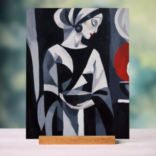 Monochroom mystiek vrouwenportret Acryl blok S Bord