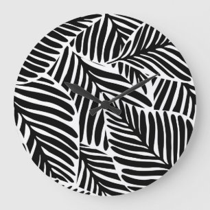 Monochroom Oerwoud geometrisch naadloos patroon Grote Klok