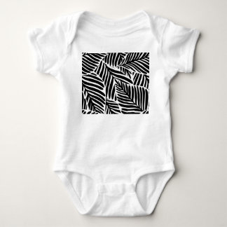 Monochroom Oerwoud geometrisch naadloos patroon Romper