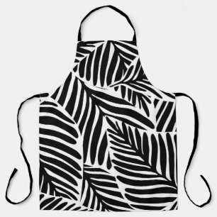 Monochroom Oerwoud geometrisch naadloos patroon Schort