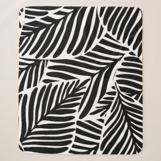 Monochroom Oerwoud geometrisch naadloos patroon Sherpa Deken