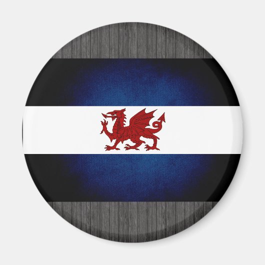 Monochroom Patagonia Vlag Magneet (Voorkant)