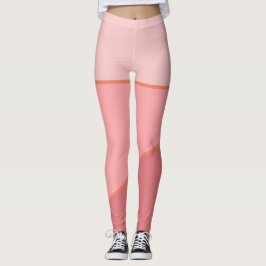 Monochroom roze kleurblokpatroon met verloop leggings
