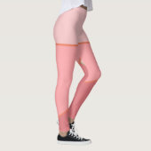 Monochroom roze kleurblokpatroon met verloop leggings (Rechts)