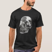Monochroom schedelportret t-shirt (Voorkant)