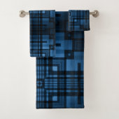 Monochroomblauw Bad Handdoek (Insitu)