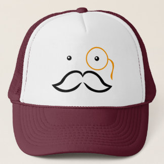 Monocle en Mustache Trucker Pet