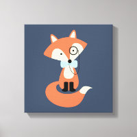 Monocle Hipster Red Fox
