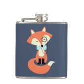Monocle Hipster Red Fox Heupfles (Voorkant)