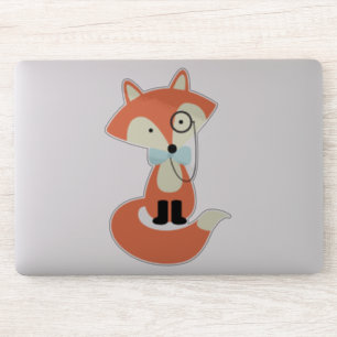 Monocle Hipster Red Fox Sticker