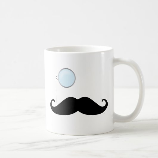 Monocle Mustache Koffiemok (Rechts)