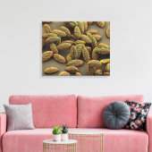 Monocot pollen van een Iris Canvas Afdruk (Insitu (Woonkamer))