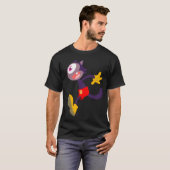 Monoculaire cartoon Donker T-shirt (Voorkant volledig)