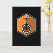Monocycle Unicycle - Extreme cyclist artiest Kaart (Gele Bloem)