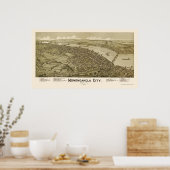 Monogahela City, PA Panoramic Map - 1902 Poster (Keuken)