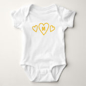 Monogam Yellow Hearts  Romper (Voorkant)
