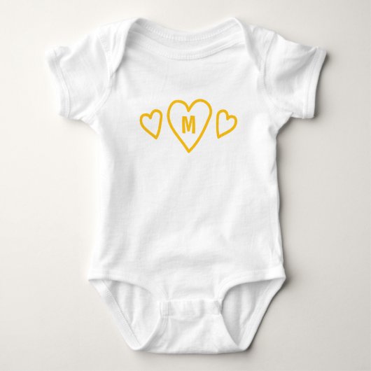 Monogam Yellow Hearts  Romper (Voorkant)