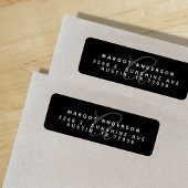 Monogoram Chic | Stijlvol zwart | Retouradres Etiket