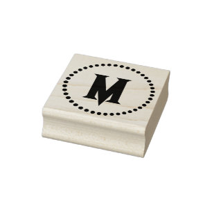 Monografische letter, Stippen designring Rubberstempel