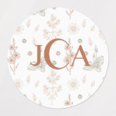 Monografische Wildflower Adhesive Labels (Design 2)