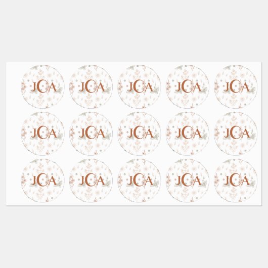 Monografische Wildflower Adhesive Labels (Vel)