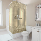 Monogram 14.000 Goud DBL-druppelaar Glitter Metall Douchegordijn (In situ)