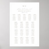 Monogram 17 Tafels Vind Je Plaats Zitplaatsenkaart Poster (Voorkant)