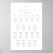Monogram 18 tafels Vind uw zitplaatskaart Poster (Voorkant)