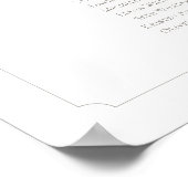Monogram 18 Tafels Zitplaatsindeling Poster (Hoek)