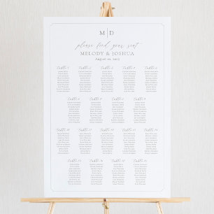Monogram 18 Tafels Zitplaatsindeling Poster