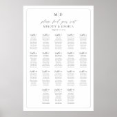 Monogram 18 Tafels Zitplaatsindeling Poster (Voorkant)